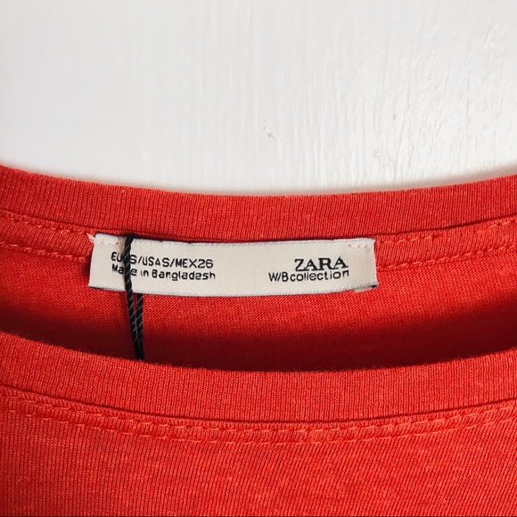 Zara Tops Nwt Zara Burnt Orange Long Sleeve Tee Poshmark